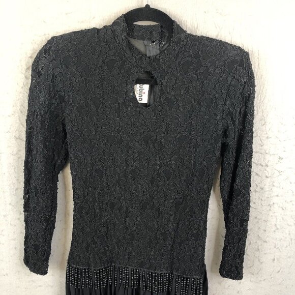 Vintage Rubina Dress Womens Small Black Lace Pleats Fairy Whimsigoth  Feminine - Picture 3 of 16